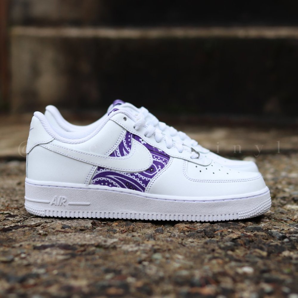 Nike Air Force 1 Low GRAPE Bandana Custom NWT